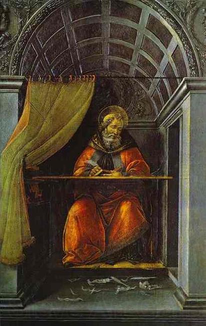 Sandro Botticelli St. Augustine in Cell Norge oil painting art